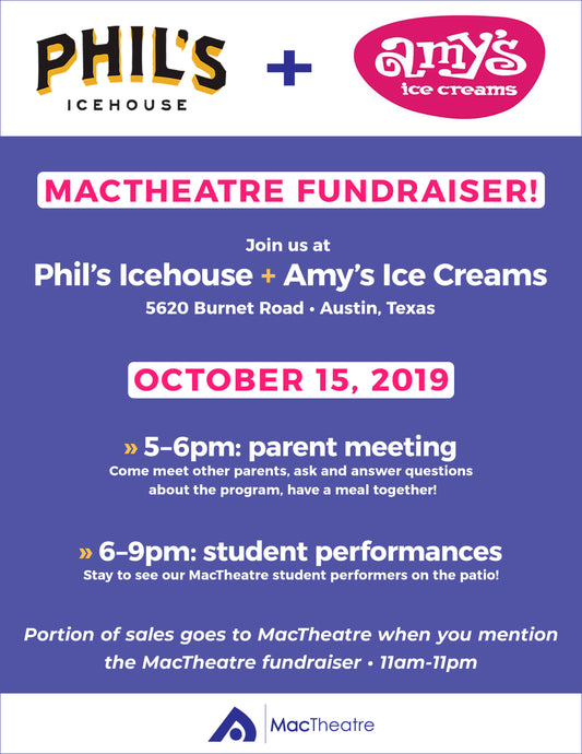 Join us in supporting MacTheatre on October 15th!